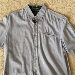 Men's Blue Button-Up Shirt